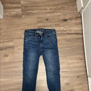 American Eagle Outfitters Women's Dark Blue Skinny Jeans